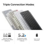 ⁦لوحة مفاتيح لاسلكية فائقة النحافة Keychron B1 Pro باللون الأبيض العاجي⁩ - الصورة ⁦4⁩