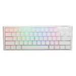 لوحة مفاتيح الألعاب الميكانيكية DUCKY ONE 3 MINI HOT SWAP بمفاتيح Cherry Blue وإضاءة RGB سلكية - Aura White