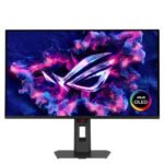 شاشة ألعاب اسوس روج ستريكس موديل XG27AQDMES مقاس 27 بوصة بدقة QHD (2560 × 1440)، ومعدل تحديث 240 هرتز، وزمن استجابة 0.03 مللي ثانية، ومنفذ HDMI 2.1، وتقنية QD OLED المسطحة - أسود