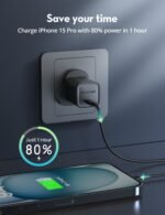 ⁦راف باور RP-PC1056 ميني شاحن USB-C GaN بقوة 30 واط أسود — RP-PC1056B⁩ - الصورة ⁦2⁩