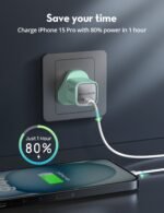 ⁦راف باور RP-PC1056 ميني شاحن USB-C GaN بقوة 30 واط اخضر— RP-PC1056G⁩ - الصورة ⁦3⁩