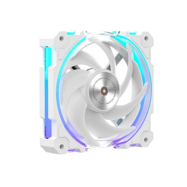 مروحة كيس ضغط هواء عالي Alseye W12 Plus DC 12V مع مزامنة ARGB - أبيض (الكويت)