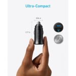 ⁦شاحن سيارة Anker (30W، بمنفذين) - أسود (A2741H11)⁩ - الصورة ⁦5⁩