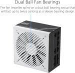 ⁦اسوس برايم باور سبلاي بقدرة 850 واط بمعيار كفاءة 80 بلس ذهبي بتصميم إيه تي إكس إصدار 3.1 - أبيض⁩ - الصورة ⁦5⁩