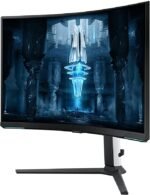 ⁦شاشة سامسونج أوديسي نيو G8 مقوسة 32 بوصة UHD، لوحة VA بمعدل تحديث 240 هرتز وتقنية Quantum Mini-LED، طراز LS32BG850⁩ - الصورة ⁦6⁩