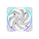 ⁦مروحة كيس ضغط هواء عالي Alseye W12 Plus DC 12V مع مزامنة ARGB - أبيض (الكويت)⁩ - الصورة ⁦5⁩