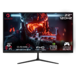 شاشة قيمنج GAMEON GOES22FHD120IPS بحجم 22 بوصة FHD 1920x1080، تردد 120Hz، استجابة 0.5ms، HDMI 2.1، لوحة IPS – أسود