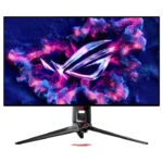 ⁦اسوس روج سويفت اوليد شاشة العاب مسطحة موديل PG32UCDP , حجم 32 انش دقة ( 4K بمعدل تحديث 240 هيرتز أو FHD بمعدل تحديث 480 هيرتز  ) , سرعة استجابة 0.03 ملي ثانية , مخرج HDMI 2.1 ,دعم FreeSync Premium Pro, G-SYNC - اسود⁩ - الصورة ⁦2⁩