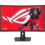 اسوس روج ستريكس شاشة العاب منحنية موديل XG32WCS , حجم 32 انش دقة OHD(2560x1440) , معدل تحديث 180 هيرتز , سرعة استجابة 1 ملي ثانية , VA سريع ,AMD FreeSync - اسود