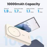 ⁦UGREEN 10000mAh PD-20W Magnetic Wireless15W Power Bank - Beige PB561⁩ - الصورة ⁦4⁩