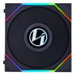 ⁦ليان لي مروحة كيس UNI Fan SL لاسلكية LCD مقاس ١٢٠ مم إضاءة ARGB مع شاشة ١٫٦ بوصة باك ٣ مراوح لون أسود⁩ - الصورة ⁦6⁩
