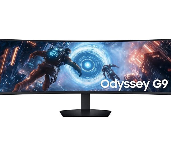 Samsung Odyssey G9 model G91F LS49FG910EMXUE, 49" Dual QHD 5,120 x 1,440, 144Hz Refresh rate, 1ms Response time, HDMI 2.1, FreeSync Premium Pro Compatible Curved Gaming Monitor