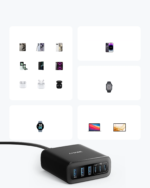 ⁦شاحن أنكر A2154K11 (112 واط، 6 منافذ) - أسود⁩ - الصورة ⁦5⁩