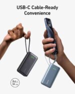 ⁦باور بانك أنكر نانو (30 واط، كابل USB-C مدمج) 10000 PD - أسودA1259H11⁩ - الصورة ⁦2⁩