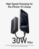 ⁦باور بانك أنكر نانو (30 واط، كابل USB-C مدمج) 10000 PD - أسودA1259H11⁩ - الصورة ⁦3⁩