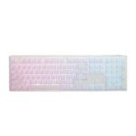 DUCKY ONE 3 Full Size PBT HOT SWAP BlueSwitch Cherry RGB Wired Mechanical Gaming Keyboard Arabic - Pure White