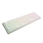 ⁦DUCKY ONE 3 Full Size PBT HOT SWAP BlueSwitch Cherry RGB Wired Mechanical Gaming Keyboard Arabic - Pure White⁩ - الصورة ⁦3⁩