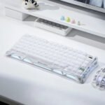 ⁦لوحة مفاتيح جرافاستار ميركوري كيه ١ بنسبة ٧٥ بالمئة لاسلكية ميكانيكية للألعاب إصدار خاص - أبيض⁩ - الصورة ⁦8⁩