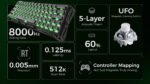 ⁦GravaStar Mercury V60 60% Hall Effect Magnetic Switch Gaming Keyboard - Onyx Crystal⁩ - الصورة ⁦5⁩