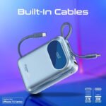 ⁦بنك طاقة بروميت فائق الصغر بسعة 20000 مللي أمبير، بقوة 35 واط، مزود بكابل USB-C وكابل لايتينج مدمجين - أزرق⁩ - الصورة ⁦8⁩