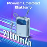 ⁦بنك طاقة بروميت فائق الصغر بسعة 20000 مللي أمبير، بقوة 35 واط، مزود بكابل USB-C وكابل لايتينج مدمجين - أزرق⁩ - الصورة ⁦10⁩