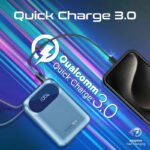 ⁦بنك طاقة بروميت فائق الصغر بسعة 20000 مللي أمبير، بقوة 35 واط، مزود بكابل USB-C وكابل لايتينج مدمجين - أزرق⁩ - الصورة ⁦3⁩