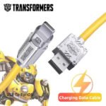 ⁦Transformers TF-A03 Bumblebee three-in-one fast charging data cable Yellow⁩ - الصورة ⁦2⁩