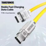 ⁦Transformers TF-A03 Bumblebee three-in-one fast charging data cable Yellow⁩ - الصورة ⁦3⁩