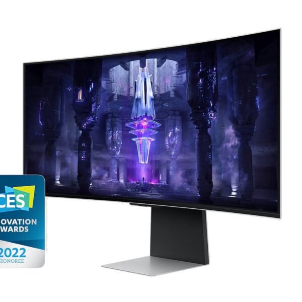 شاشة سامسونج اوديسي جيمنج منحنية ذكية OLED مقاس 34 بوصة، QHD، 175 هرتز -LS34BG850NMXUE
