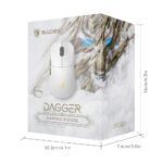 ⁦ماوس الألعاب Sades Dagger S1W، دقة 30000 نقطة في البوصة، تصميم فائق الخفة، 48 غرام - أبيض⁩ - الصورة ⁦5⁩