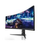 ⁦شاشة الألعاب المنحنية اسوس روج ستريكس موديل XG49VQ فائقة الاتساع بحجم 49 انش, معدل تحديث 144 هيرتز, زمن الاستجابة 4 ملي ثانيه اتش دي ار 400 مع خاصية الفري سينك و بانل VA - اسود⁩ - الصورة ⁦6⁩