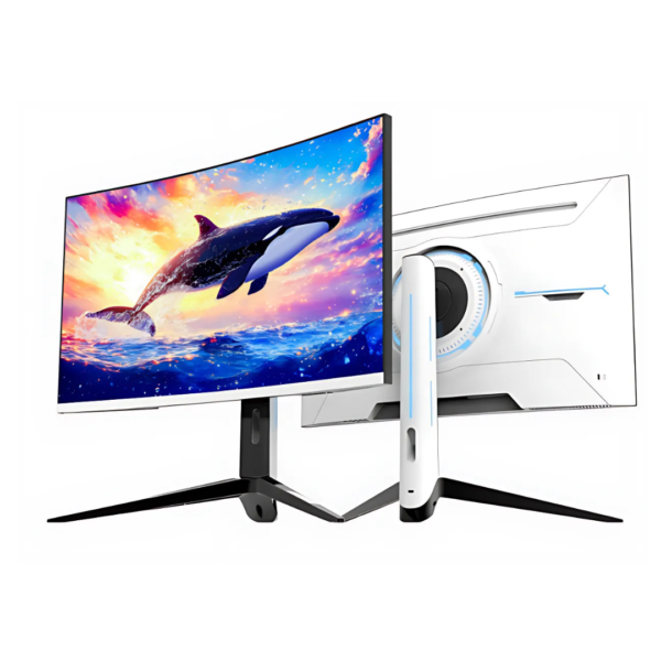 ساديس شاشة العاب منحنية VA موديل SA-C01Q27W, مقاس 27 بوصة, QHD (2K) 2560x1440, معدل تحديث 180 هيرتز, استجابة 1 ملي ثانية, HDMI 2.1 - ابيض