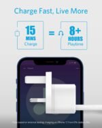 ⁦شاحن امكر باوربورت III مدخل USB-C بقوة 20 واط موديل A2149K22 - ابيض⁩ - الصورة ⁦4⁩
