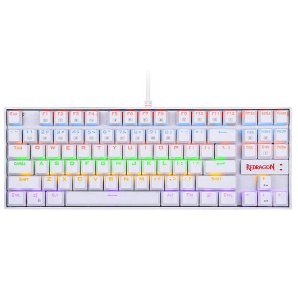 كيبورد الألعاب Redragon KUMARA K552W RGB TKL سلكي ميكانيكي (مفاتيح Blue) – أبيض