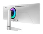 ⁦شاشة سامسونج أوديسي G9 G932 للألعاب، مقاس 49 بوصة، بتقنية OLED ودقة QHD مزدوجة (5120 × 1440)، ومعدل تحديث 240 هرتز، وزمن استجابة 0.03 مللي ثانية، وإمكانية تعديل الارتفاع مع الإمالة - فضي LS49DG932SMXUE⁩ - الصورة ⁦4⁩