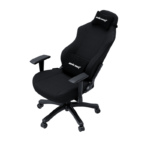 ⁦كرسي الألعاب AndaSeat Luna Series مع مسند قدم – قماش اسود⁩ - الصورة ⁦5⁩