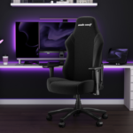 ⁦كرسي الألعاب AndaSeat Luna Series مع مسند قدم – قماش اسود⁩ - الصورة ⁦7⁩