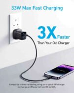 ⁦شاحن أنكر 323 مع كابل 322 USB-C إلى USB-C (33 واط، 3 قدم) - أسود B2331K11⁩ - الصورة ⁦3⁩