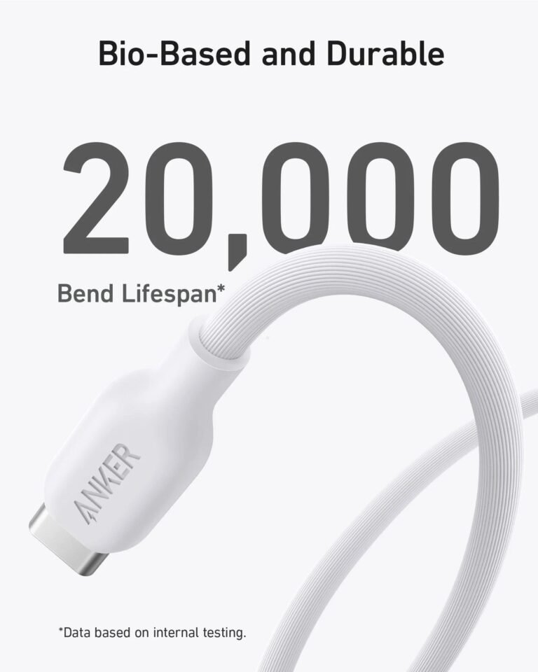 Anker 542 USB-C to Lightning Cable (Bio-Based) (0.9m/3ft) -White A80B1H21 - Level UpAnkerCharging Cable194644103422