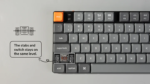 ⁦وحة مفاتيح جيمنج ميكانيكية لاسلكية Keychron K1 Max بحجم TKL بنسبة 80 بالمئة مع إضاءة RGB وقابلية تبديل السويتشات ودعم QMK و VIA وسويتشات Gateron Red منخفضة الارتفاع باللون الأسود تخطيط إنجليزي عربي⁩ - الصورة ⁦8⁩