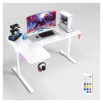 ⁦L Shaped RGB Gaming Desk with Remote Control (GT11) - L Corner Left⁩ - الصورة ⁦2⁩