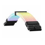 GameMax MB 24PIN-B كابل تمديد طاقة 24-Pin ARGB للوحات الأم – أسود