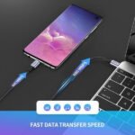 ⁦كابل UGREEN USB-C إلى USB-C دائري بطول 1 متر، بموصلات ألمنيوم مطلية بالنيكل، لون رمادي-أسود الموديل US261 – US261-50150⁩ - الصورة ⁦2⁩