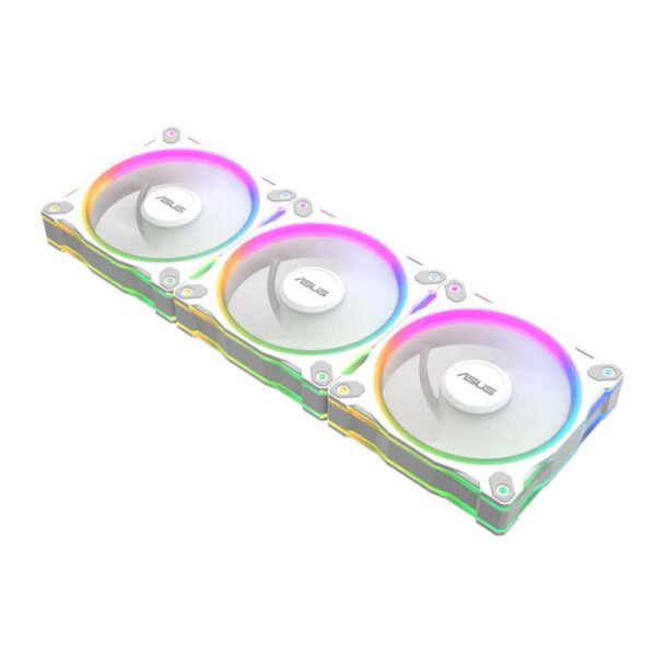 اسوس برايم MR120 ARGB ريفيرس مروحة كيس 120mm PWM حزمة ثلاثية - أبيض