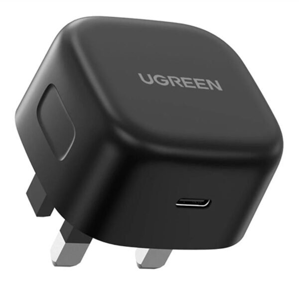 شاحن حائط UGREEN Nexode بقدرة 30W USB-C PD بتقنية GaN مع قابس UK قابل للطي – اللون الأسود CD305 | CD305-90878