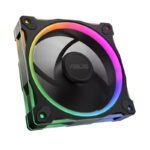⁦مراوح أسوس برايم إم آر 120، تصميم عكسي، إضاءة متعددة، مجموعة 3 قطع، أسود⁩ - الصورة ⁦4⁩