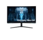شاشة سامسونج أوديسي نيو G8 مقوسة 32 بوصة UHD، لوحة VA بمعدل تحديث 240 هرتز وتقنية Quantum Mini-LED، طراز LS32BG850