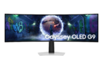 شاشة سامسونج أوديسي G9 G932 للألعاب، مقاس 49 بوصة، بتقنية OLED ودقة QHD مزدوجة (5120 × 1440)، ومعدل تحديث 240 هرتز، وزمن استجابة 0.03 مللي ثانية، وإمكانية تعديل الارتفاع مع الإمالة - فضي LS49DG932SMXUE