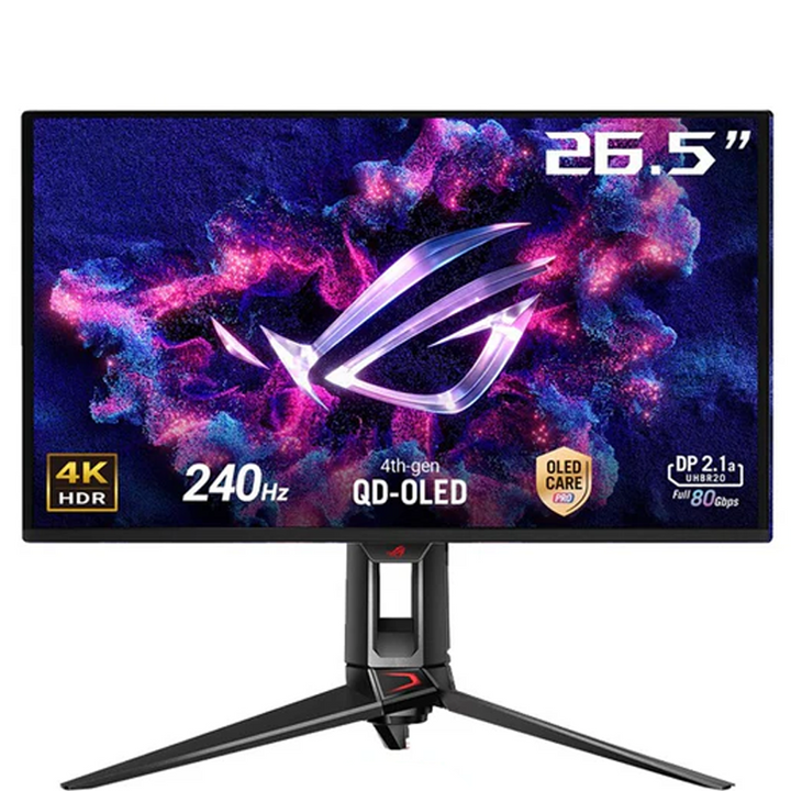 e5958457f0f21b84b60ce95a2f102a67.png شاشة ألعاب Asus ROG Swift OLED PG27UCDM مقاس 27 بوصة بدقة 4K QD-OLED، معدل تحديث 240 هرتز، وقت استجابة 0.03 مللي ثانية، HDMI 2.1، AMD FreeSync Premium Pro، متوافقة مع G-SYNC - أسود - الصورة 1