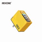 ⁦WEKOME WP-U155 Charger GaN 100W 1A+2C (UK) - Yellow⁩ - الصورة ⁦3⁩